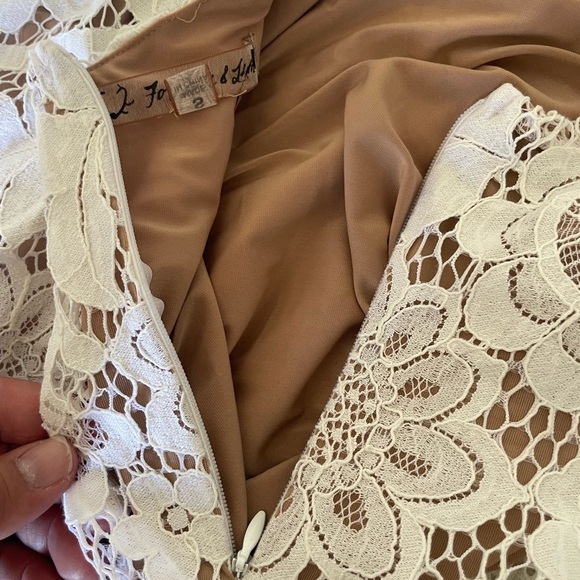 For Love And Lemons  white Lace Ruffled Fit-and-Flare Sundress - Picture 9 of 11